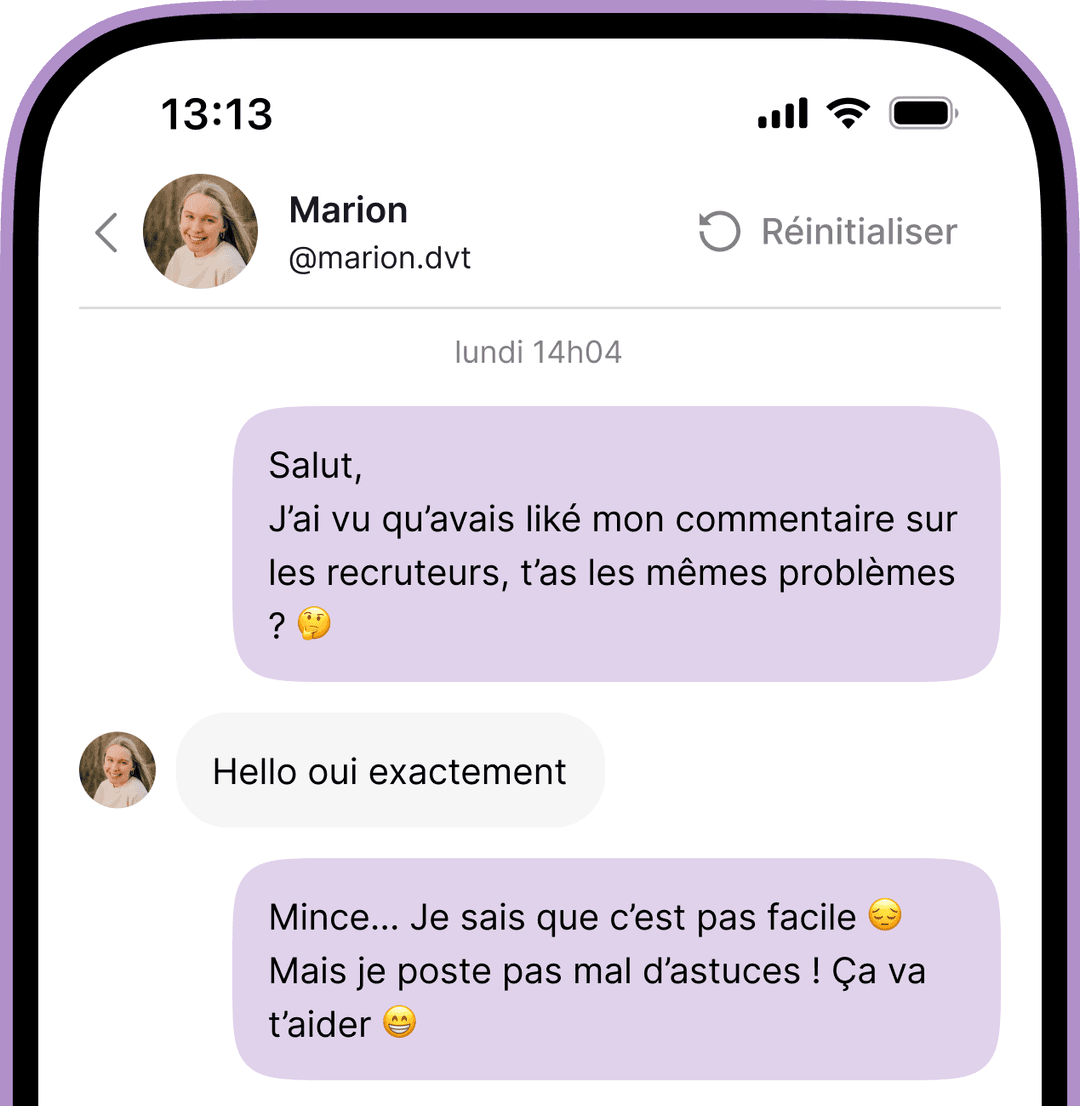 Example d'une conversation